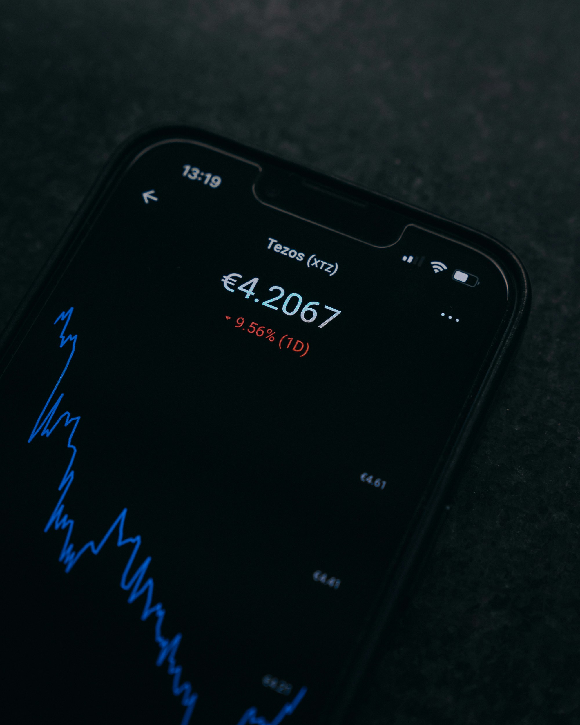 Cryptocurrency app dashboard displaying portfolio and stablecoin holdings