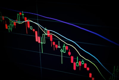 Financial market data display showing stock prices and trading volumes