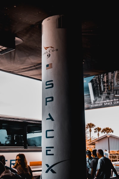 SpaceX stock market signage showing company valuation